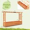 Raised Garden Bed With Side Trellis Hanging Roof And Planter Box-Orange